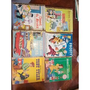 Vintage Classic Little Golden Books Lot Of 15 All marked .25 With Some "A" Books